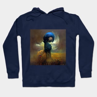 The Wind Whispers Into Insanity hoodie (back design) by Techaitika Hoodie